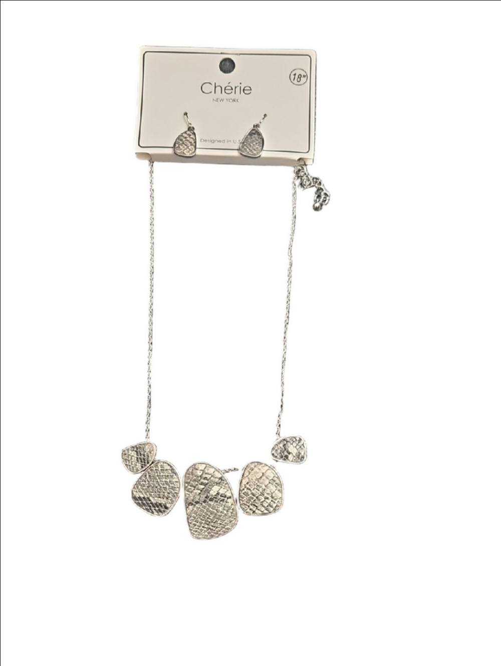 Chérie Silver Textured Multi-Pendant Necklace